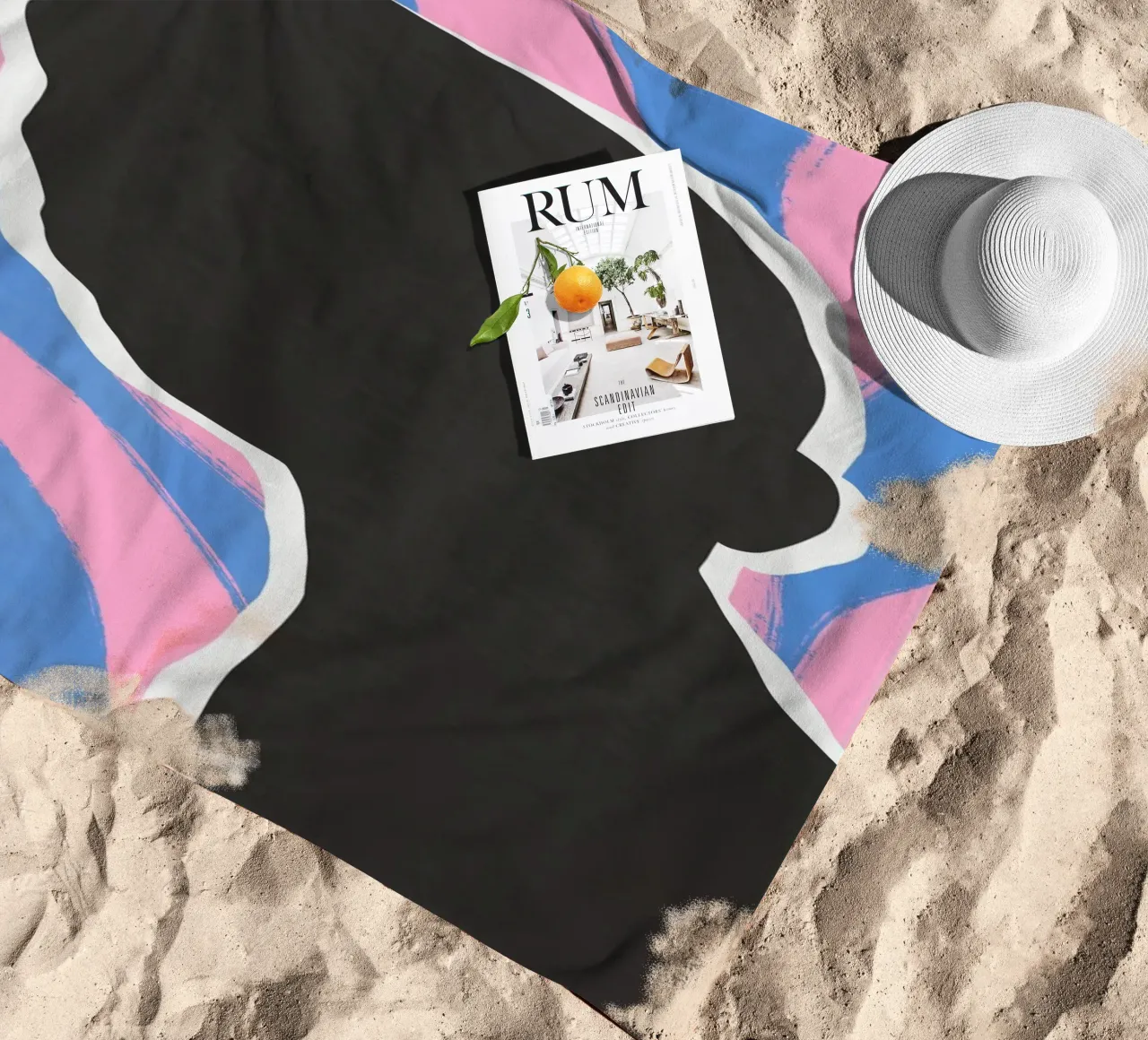 Modello nero 03 telo mare da Little Dean