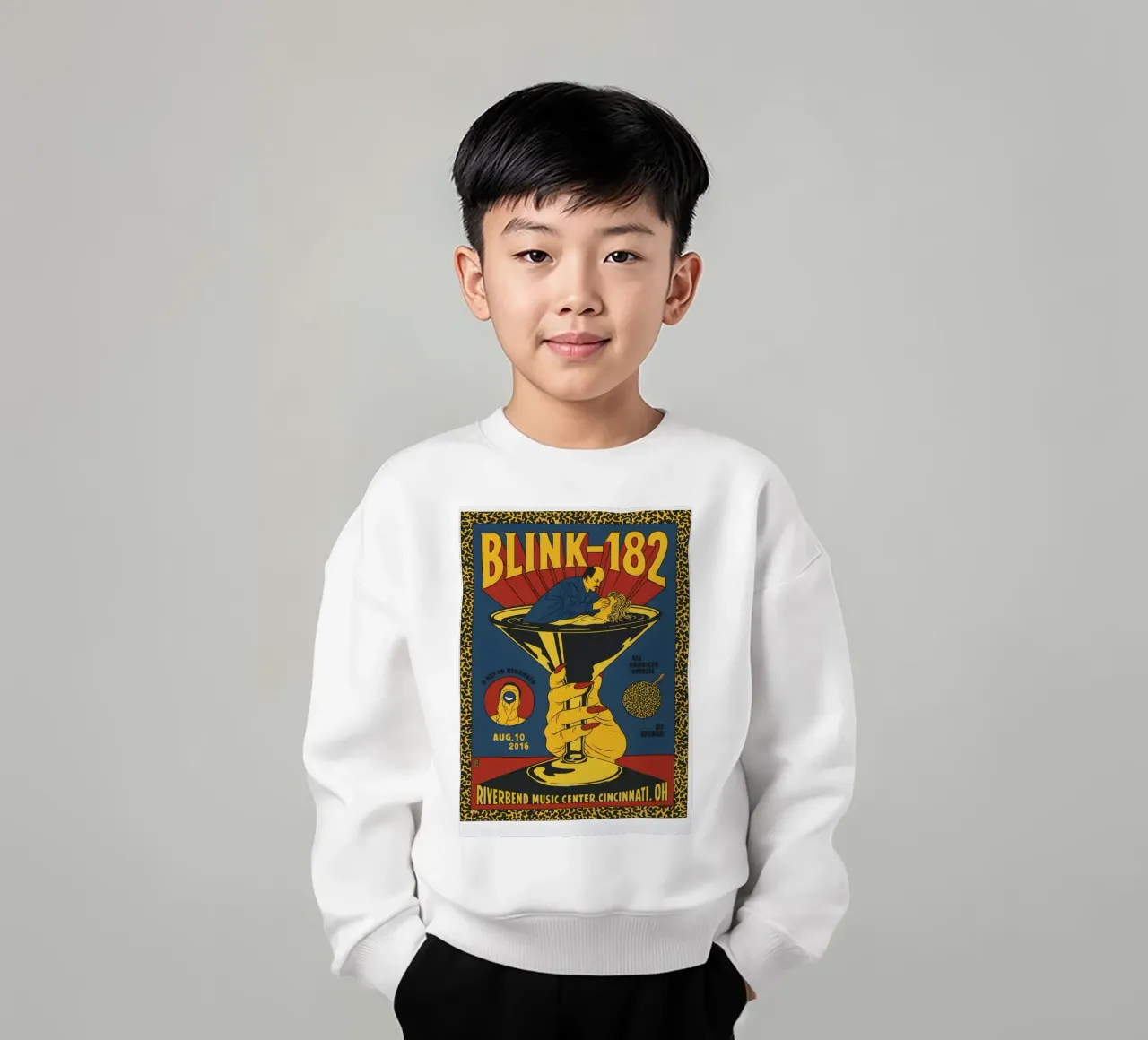 TONFON Blink Poster & 182 Riverbend Music Center Cincinnati kids sweatshirt by DGUnder