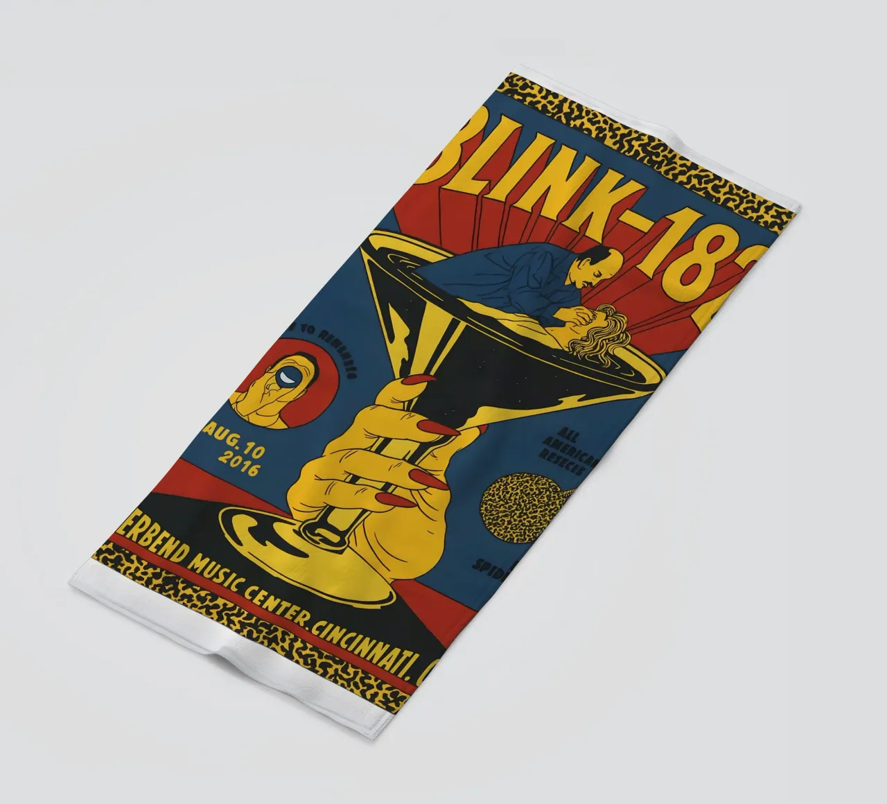 TONFON Blink Poster & 182 Riverbend Music Center Cincinnati telo mare da DGUnder