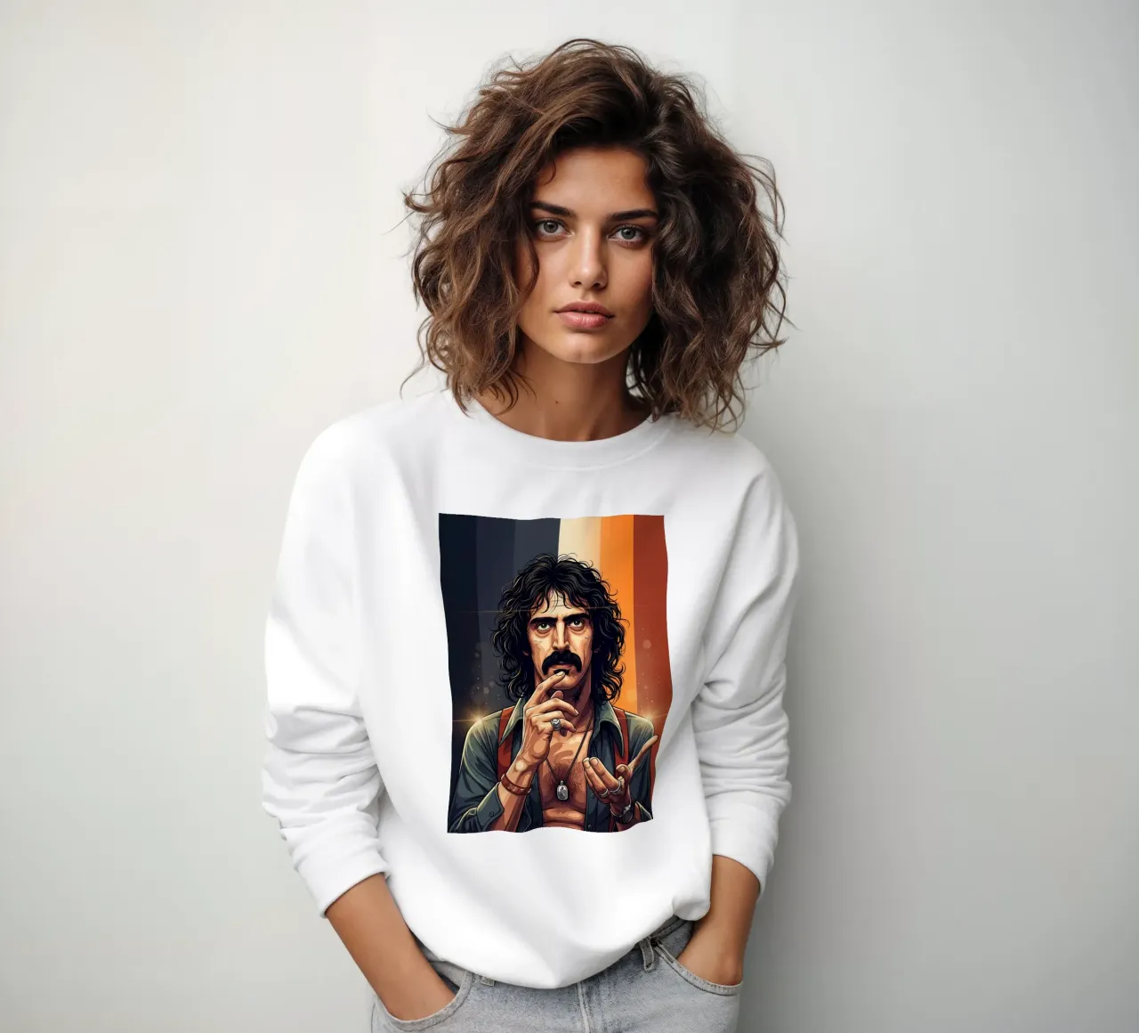 Frank Zappa rebel sweatshirt by Lembayung art