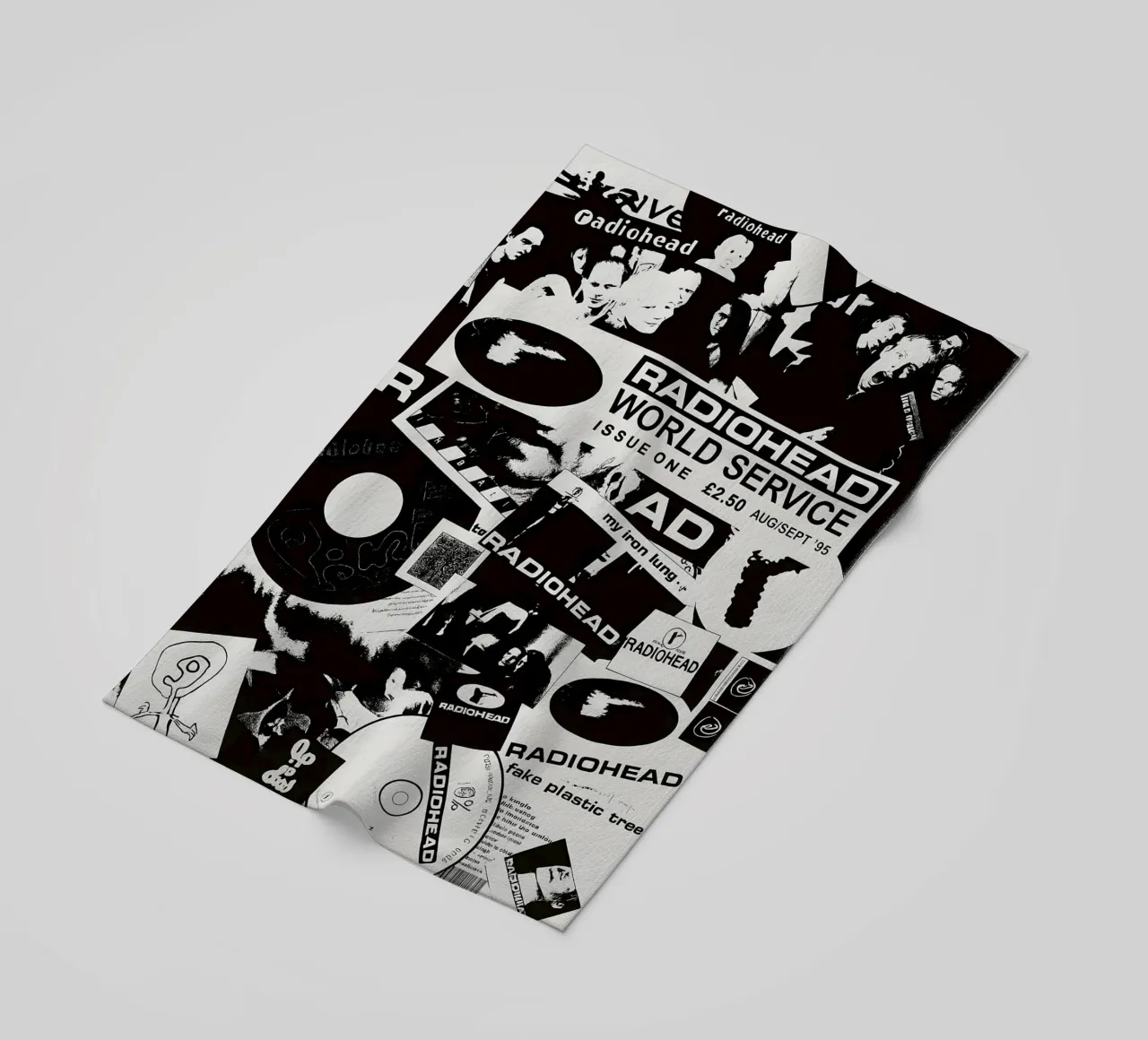 TONN Radiohead Poster Vintage Music Posters for Room beach towel by DGUnder