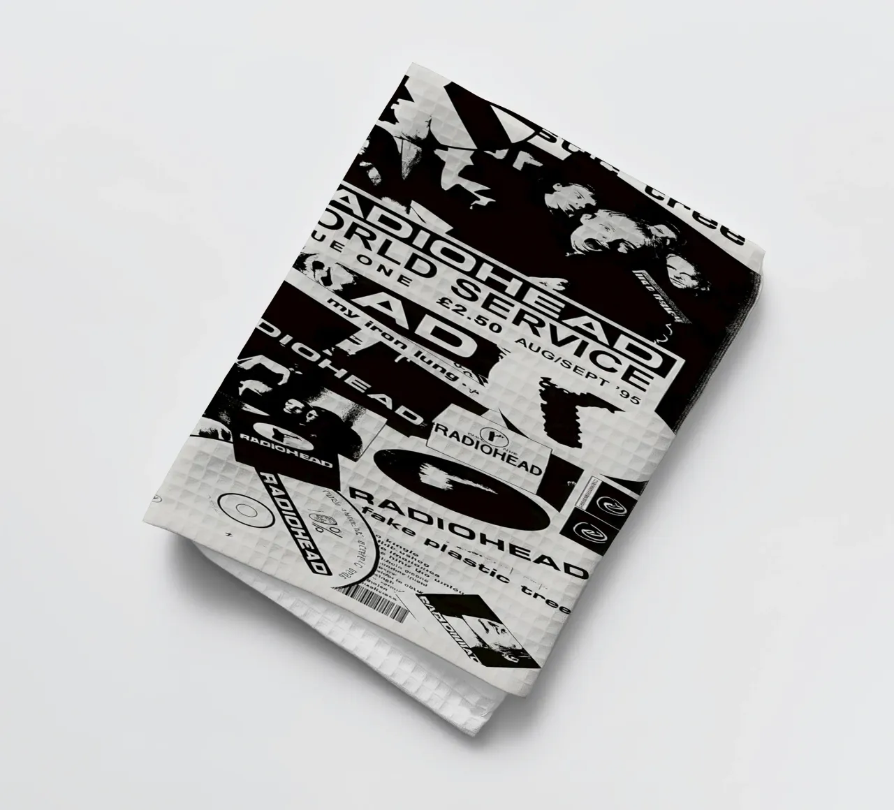 TONN Radiohead Poster Vintage Music Posters for Room tea towel by DGUnder