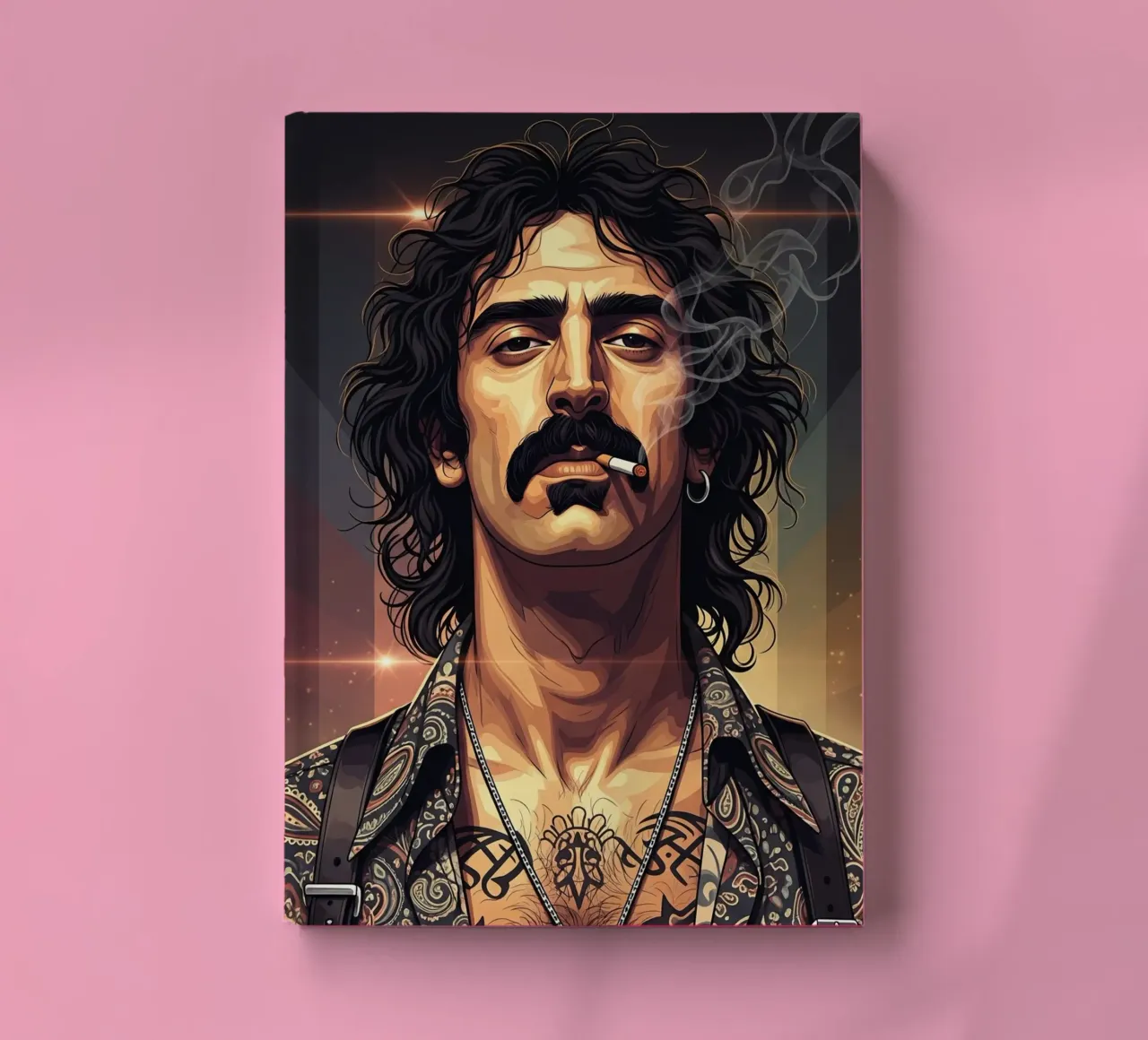 Frank Zappa smoking notebook by Lembayung art