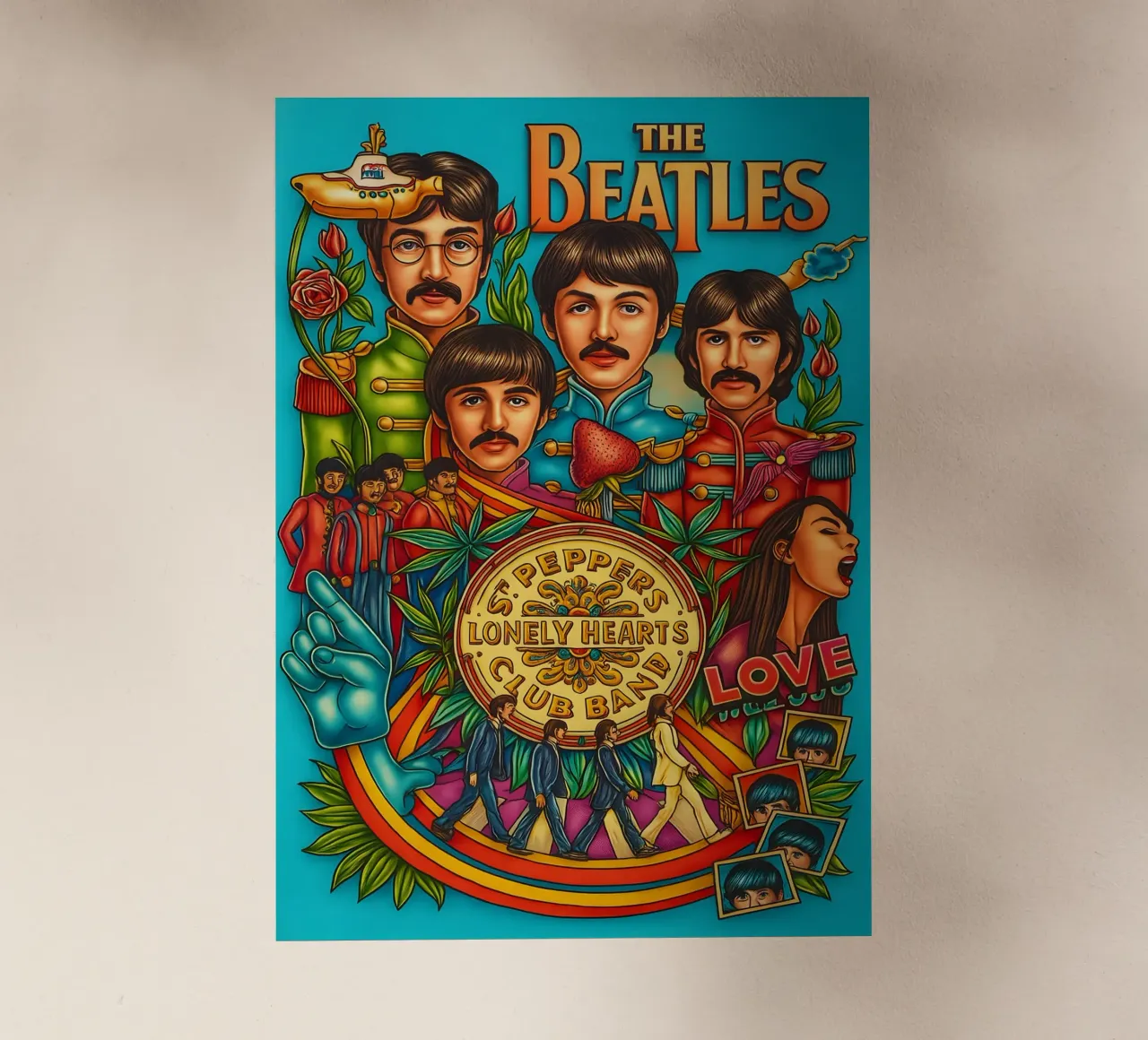The Beatles - Sgt. Pepper_s Band - Music Poster Print backlit film by DGUnder