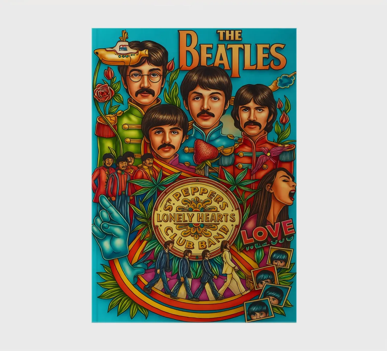 The Beatles - Sgt. Pepper_s Band - Music Poster Print notebook by DGUnder
