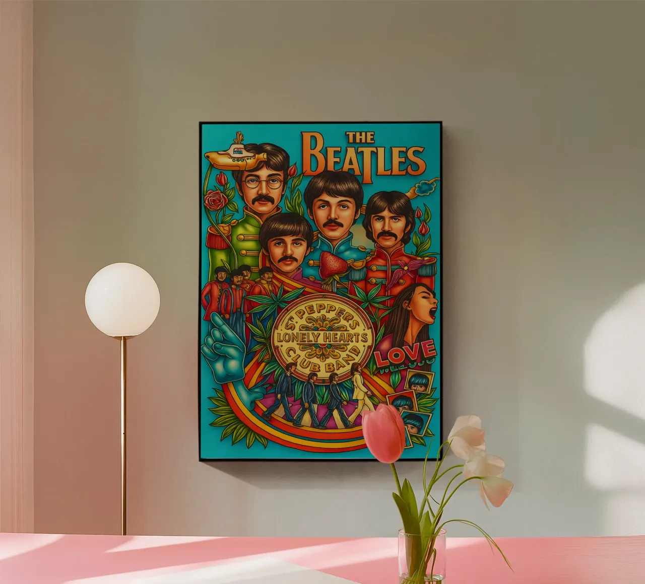 The Beatles - Sgt. Pepper_s Band - Music Poster Print acrylic glass by DGUnder