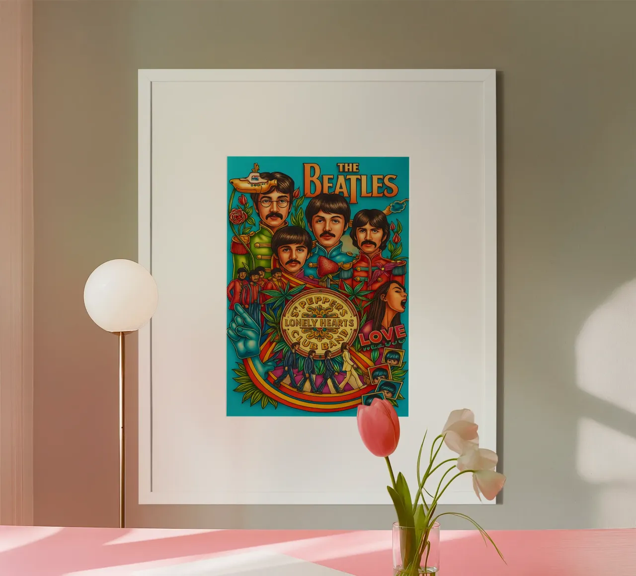 The Beatles - Sgt. Pepper_s Band - Music Poster Print poster by DGUnder