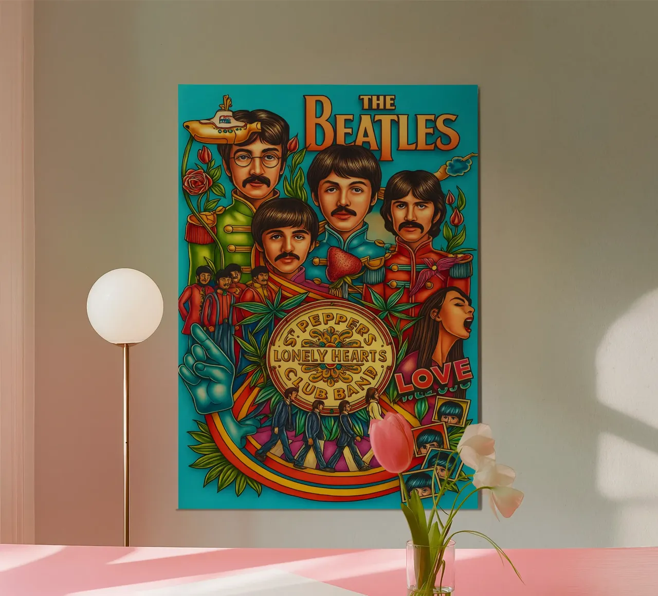 The Beatles - Sgt. Pepper_s Band - Music Poster Print poster by DGUnder