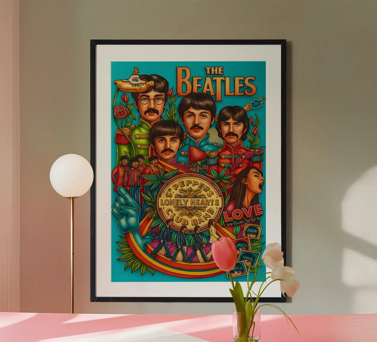 The Beatles - Sgt. Pepper_s Band - Music Poster Print poster by DGUnder