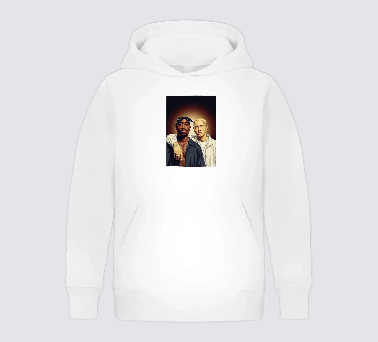 Tupac Shakur and Eminem felpa bambino con cappuccio da Lembayung art