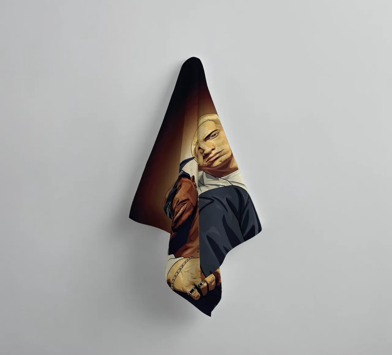 Tupac Shakur and Eminem asciugamano da bagno da Lembayung art