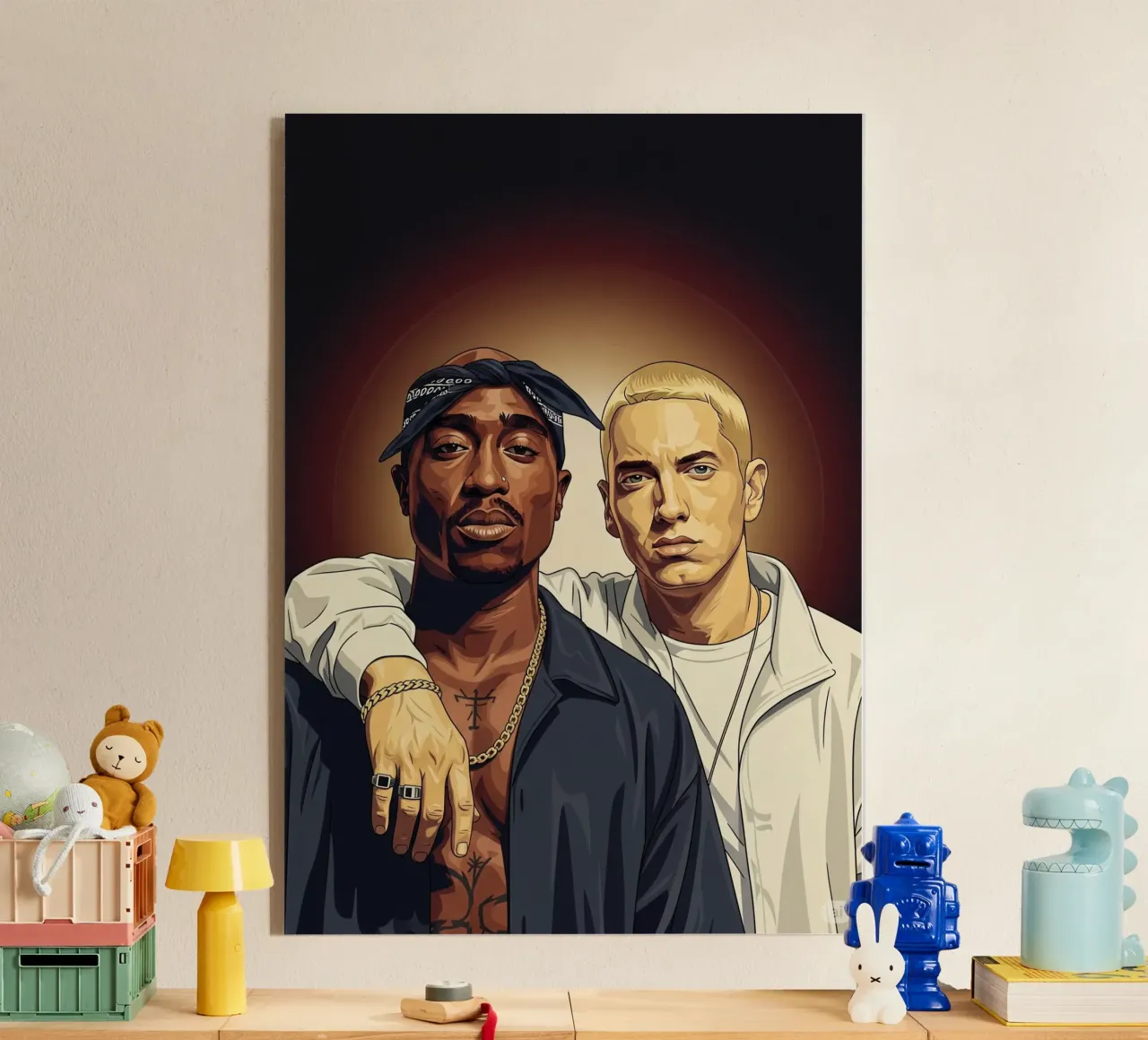 Tupac Shakur and Eminem plexiglass da Lembayung art