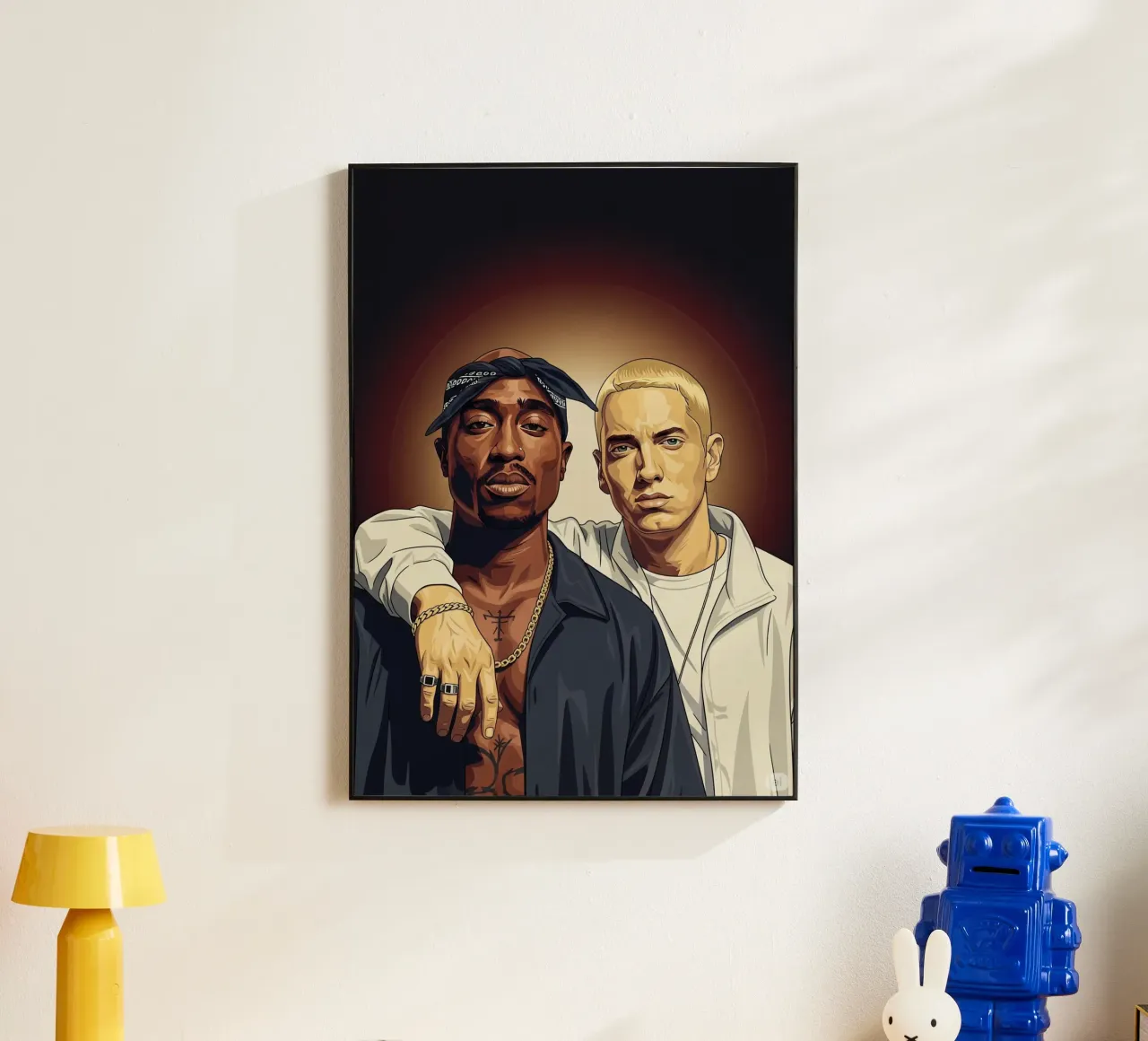 Tupac Shakur and Eminem alluminio dibond da Lembayung art