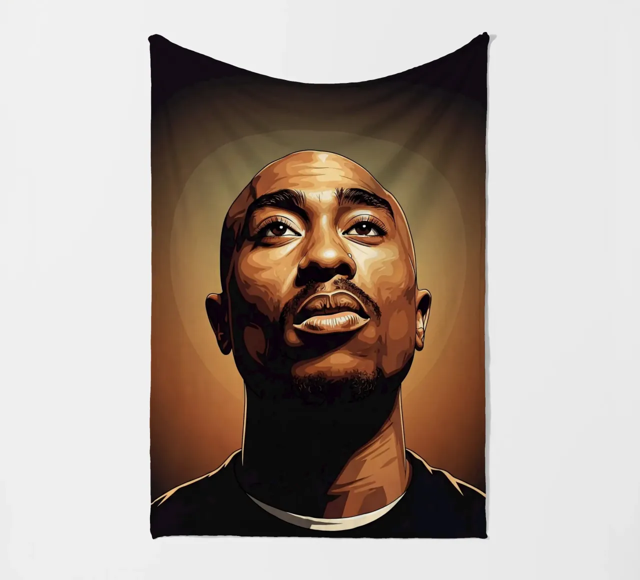 Tupac Shakur portrait coperta in pile da Lembayung art