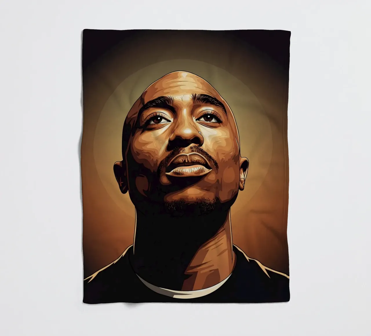 Tupac Shakur portrait coperta in pile da Lembayung art