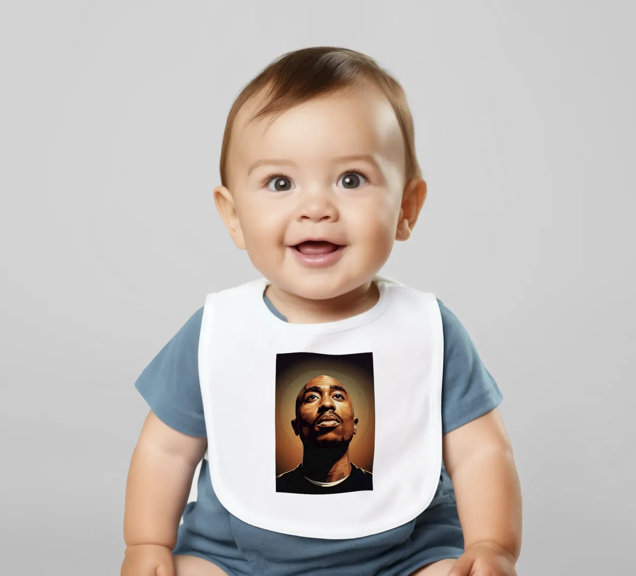 Tupac Shakur portrait bavaglino da Lembayung art