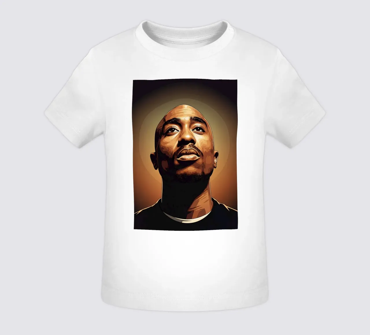 Tupac Shakur portrait maglietta neonato da Lembayung art