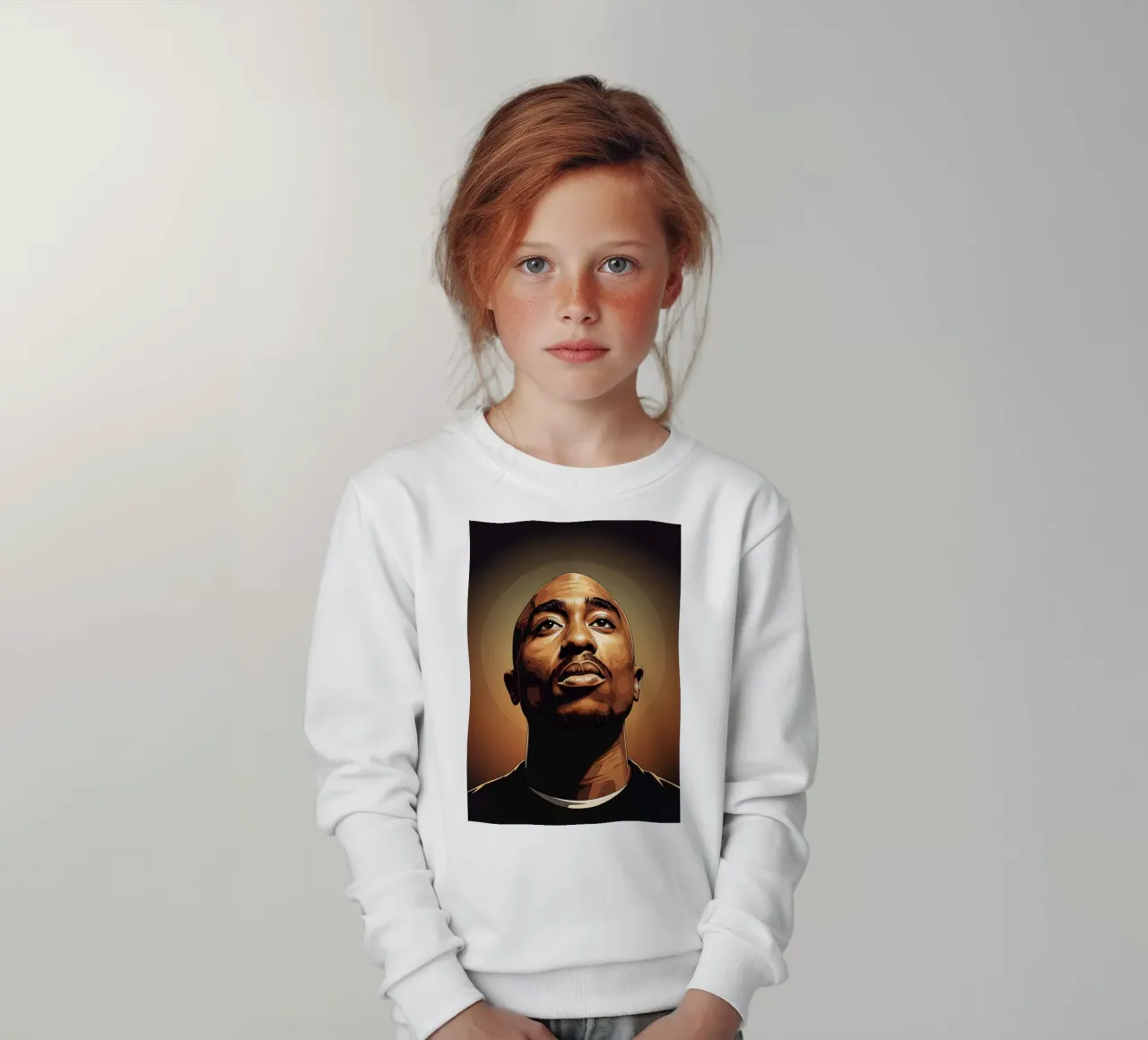 Tupac Shakur portrait felpa bambino da Lembayung art