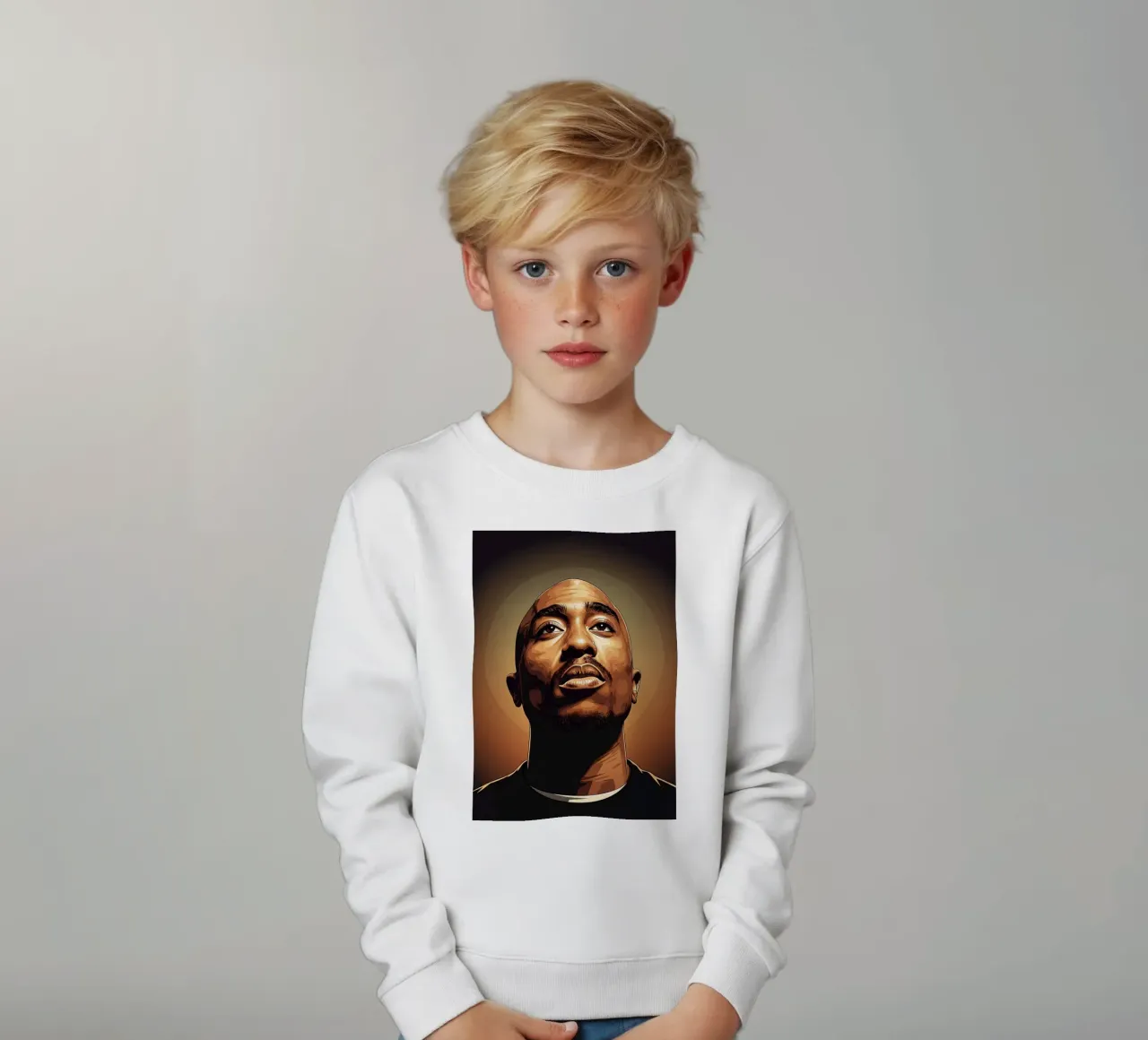 Tupac Shakur portrait felpa bambino da Lembayung art