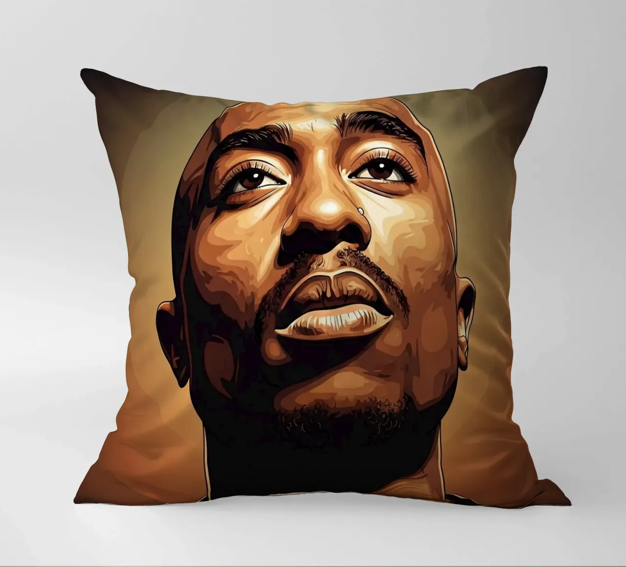 Tupac Shakur portrait cuscino da Lembayung art