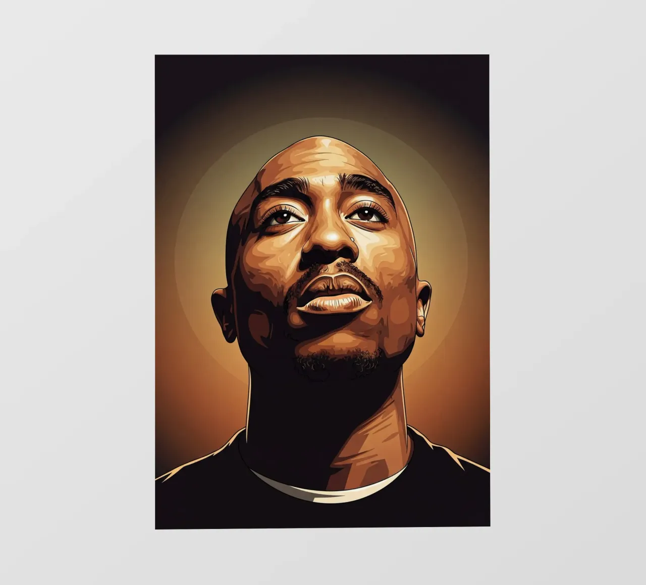 Tupac Shakur portrait telo in pvc da Lembayung art