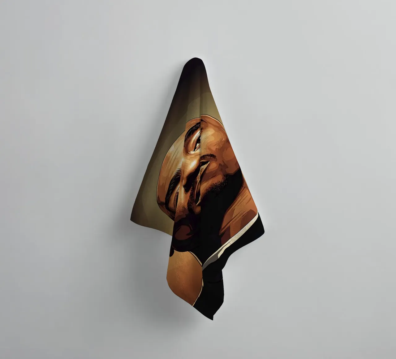 Tupac Shakur portrait asciugamano da bagno da Lembayung art