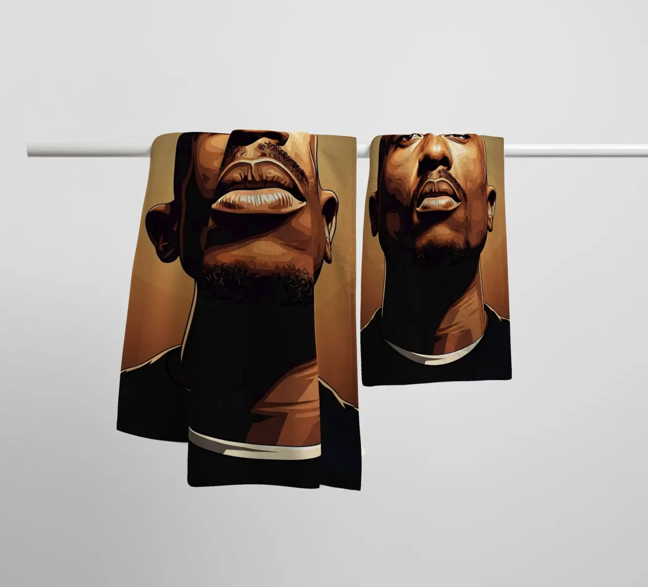 Tupac Shakur portrait asciugamano da bagno da Lembayung art
