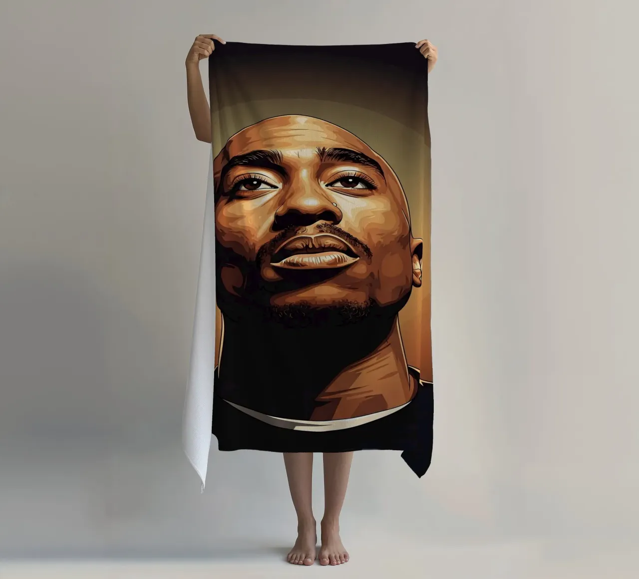 Tupac Shakur portrait telo mare da Lembayung art
