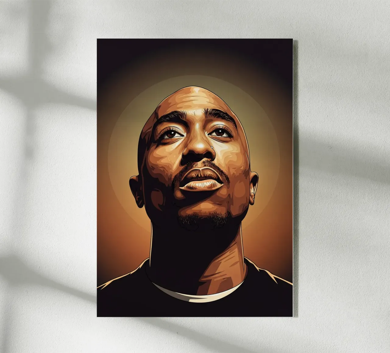 Tupac Shakur portrait acrylic glass by Lembayung art