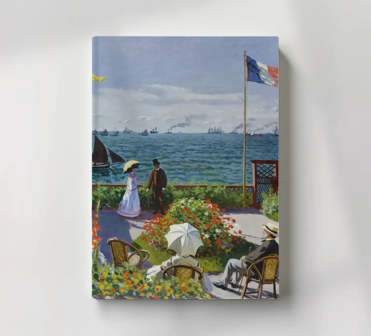 Garden at Sainte-Adresse by Claude Monet notebook by Monet Art Prints