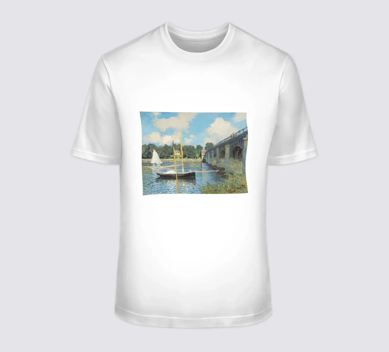 Il ponte di Argenteuil (1874) di Claude Monet i t-shirt da Monet Art Prints