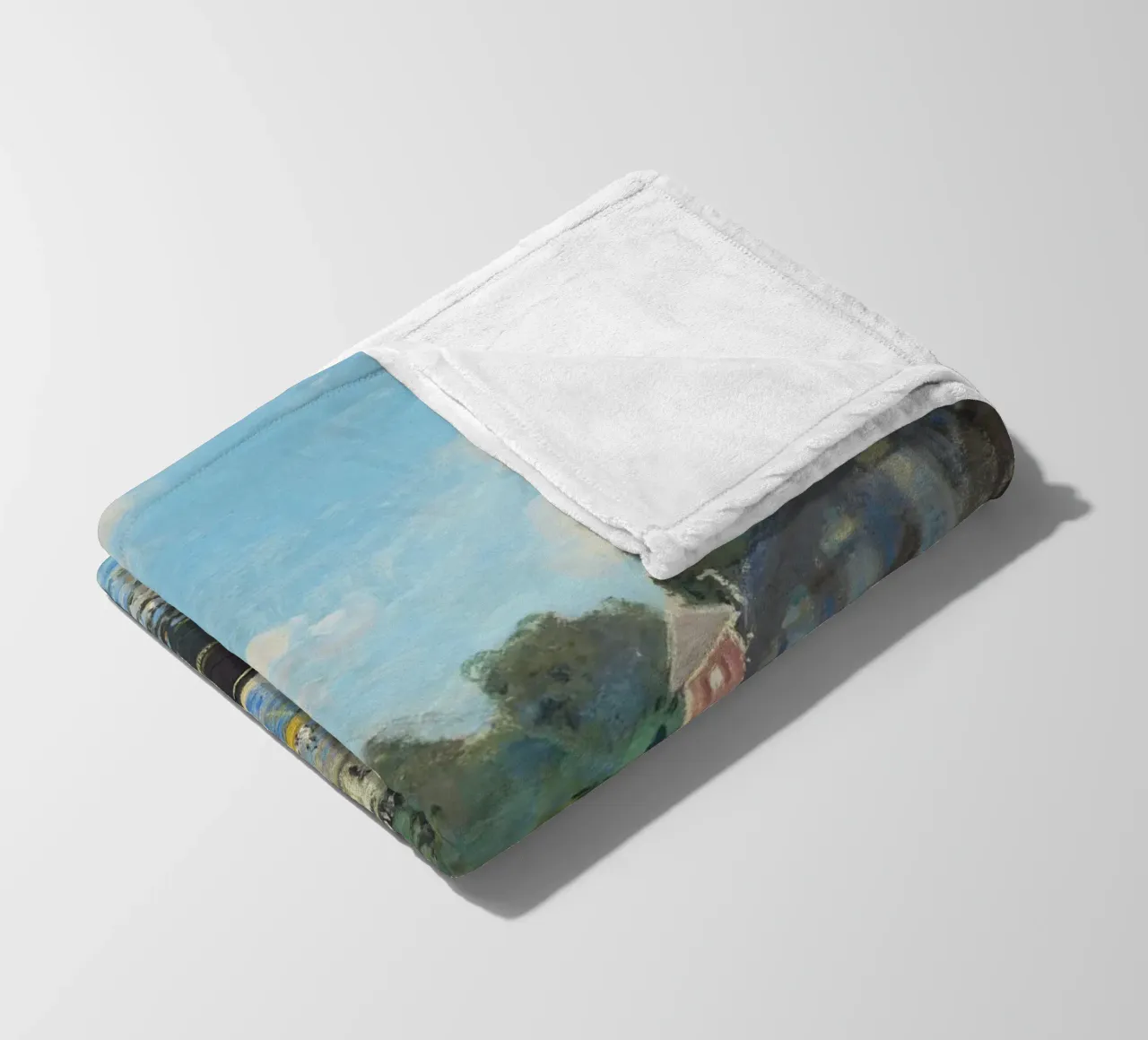 Il ponte di Argenteuil (1874) di Claude Monet i coperta in pile da Monet Art Prints