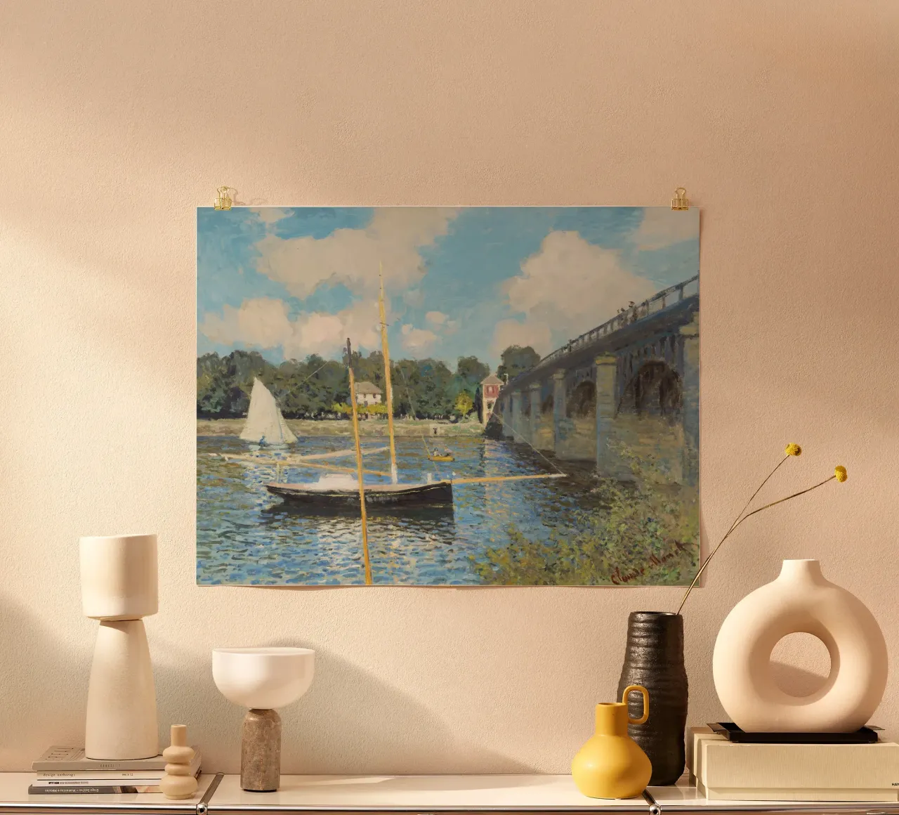 Il ponte di Argenteuil (1874) di Claude Monet i carta hahnemühle da Monet Art Prints