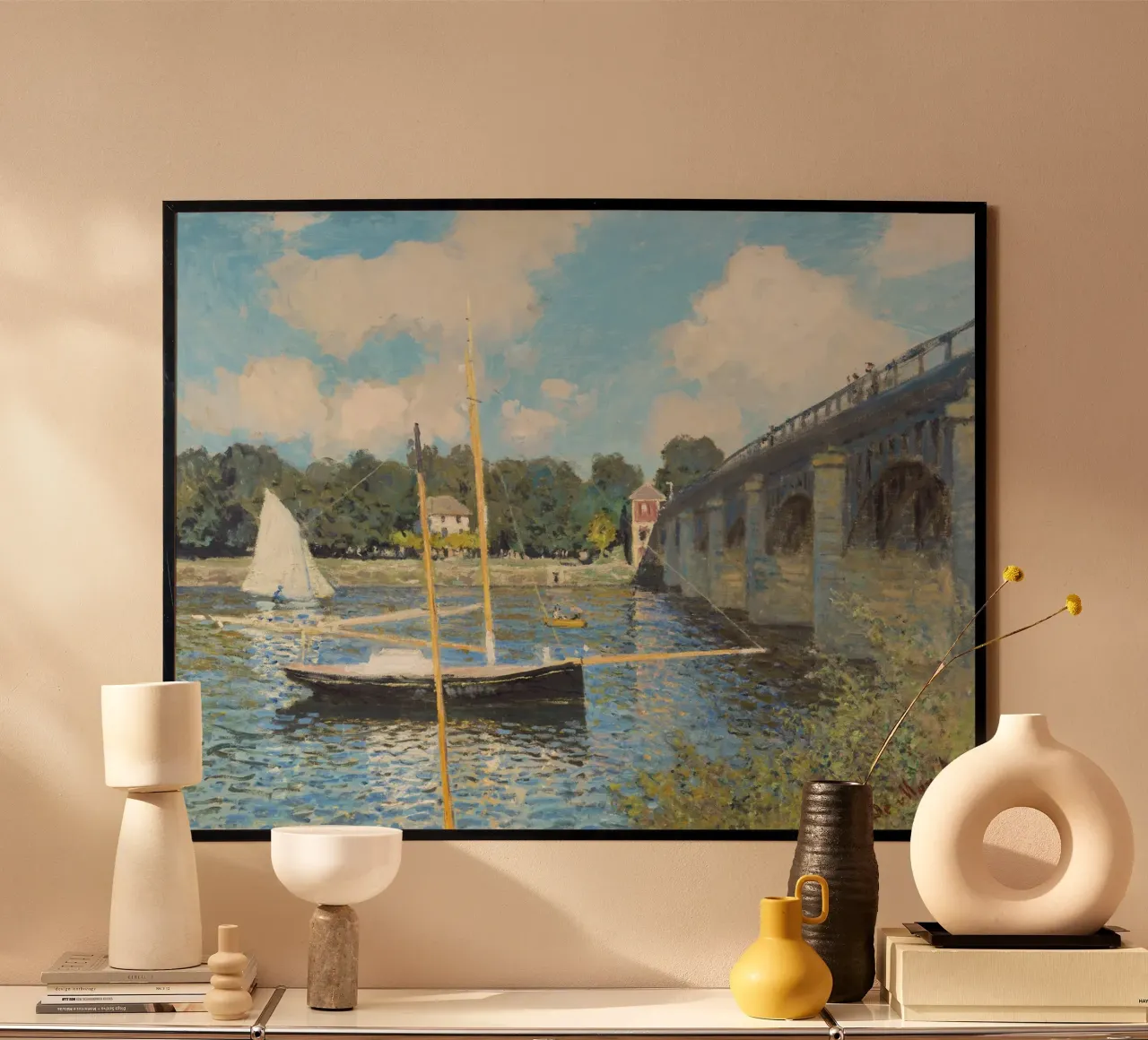 Il ponte di Argenteuil (1874) di Claude Monet i carta hahnemühle da Monet Art Prints