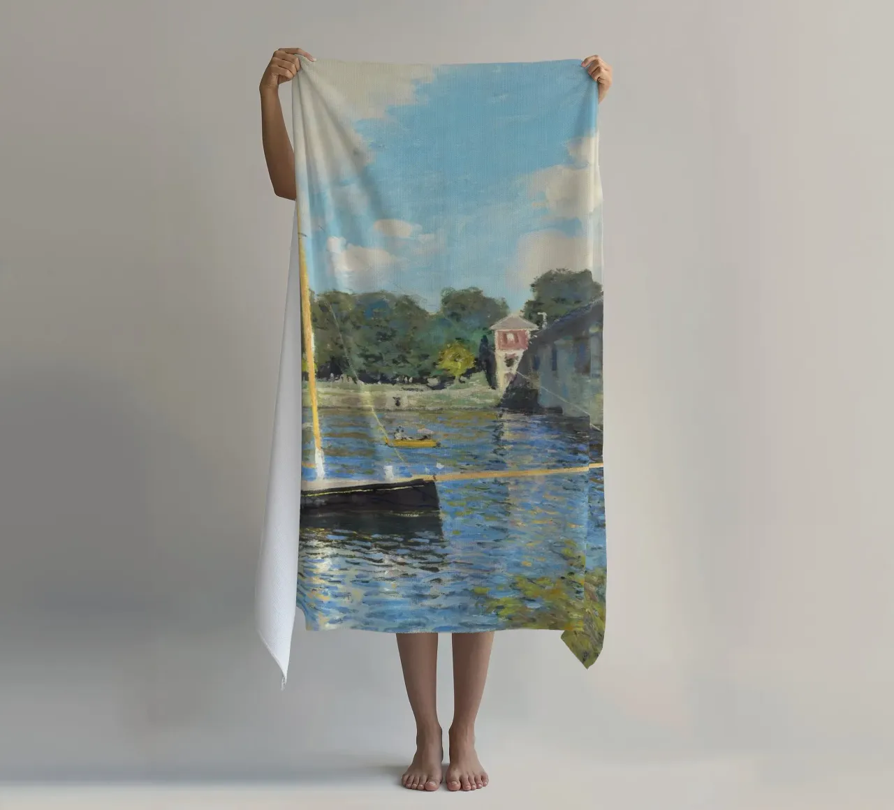 Il ponte di Argenteuil (1874) di Claude Monet i telo mare da Monet Art Prints