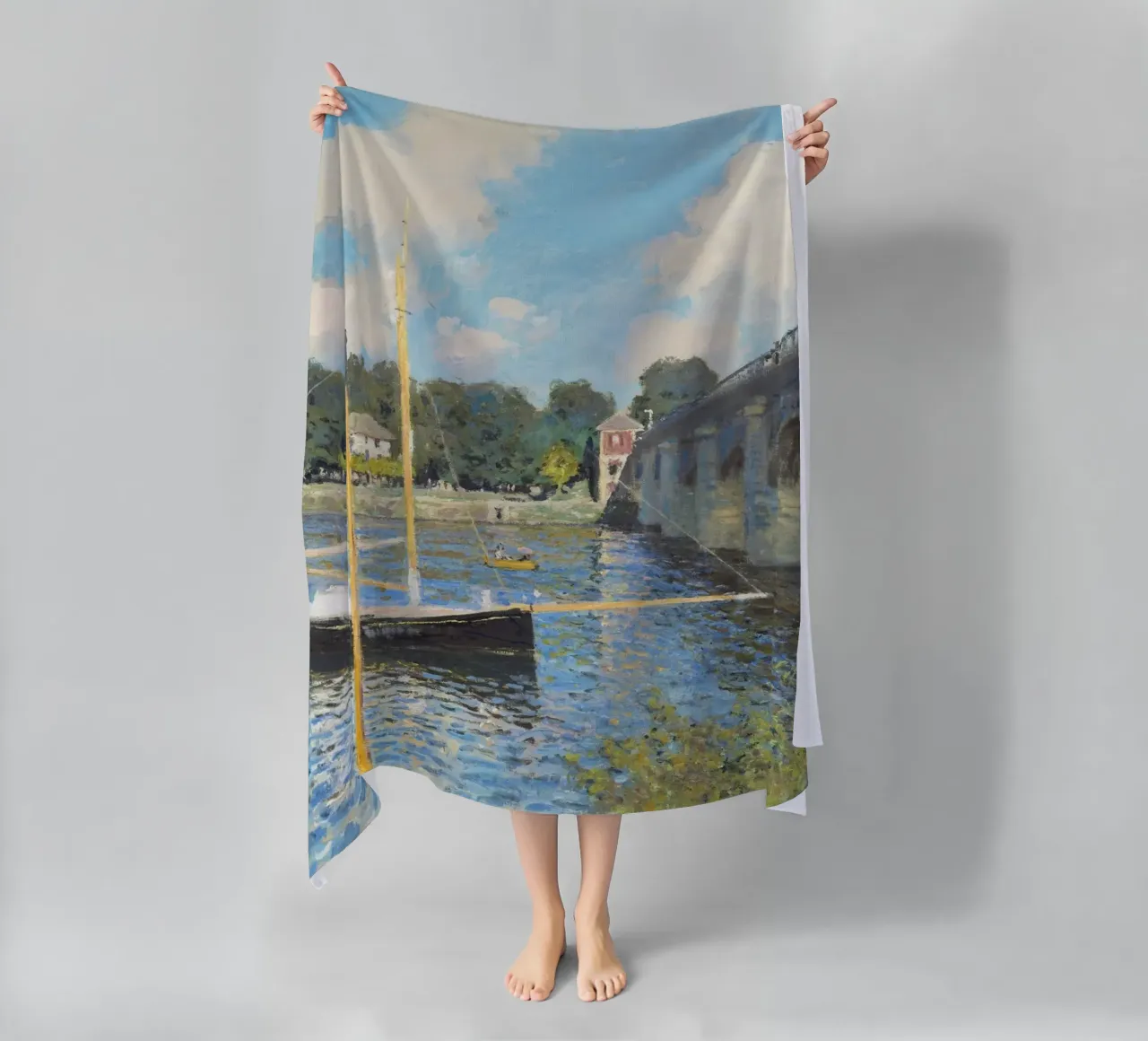 Il ponte di Argenteuil (1874) di Claude Monet i telo mare da Monet Art Prints