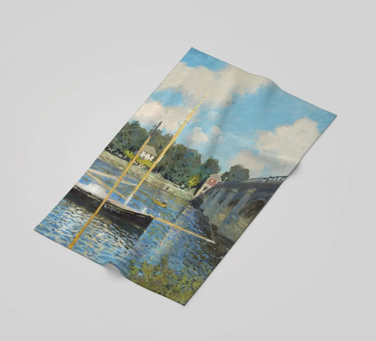 Il ponte di Argenteuil (1874) di Claude Monet i telo mare da Monet Art Prints