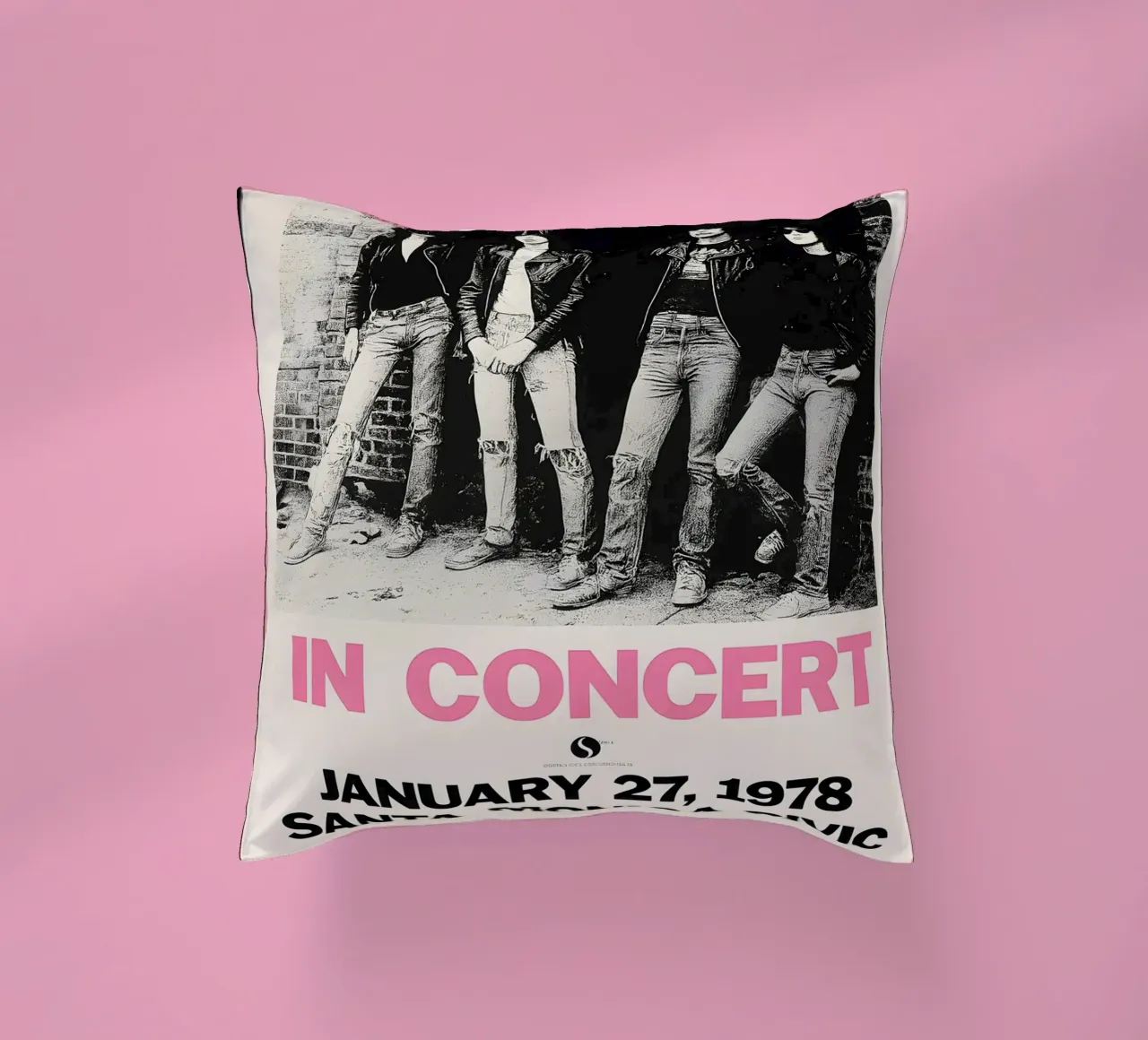 The Ramones Rocket to Russia Sire Records 1978 decorative cushion by DGUnder