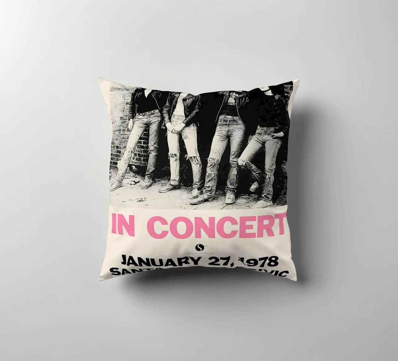 The Ramones Rocket to Russia Sire Records 1978 decorative cushion by DGUnder