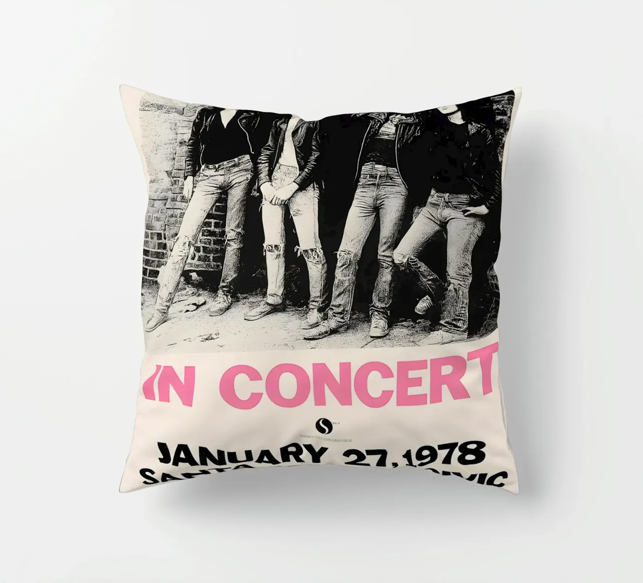 The Ramones Rocket to Russia Sire Records 1978 decorative cushion by DGUnder