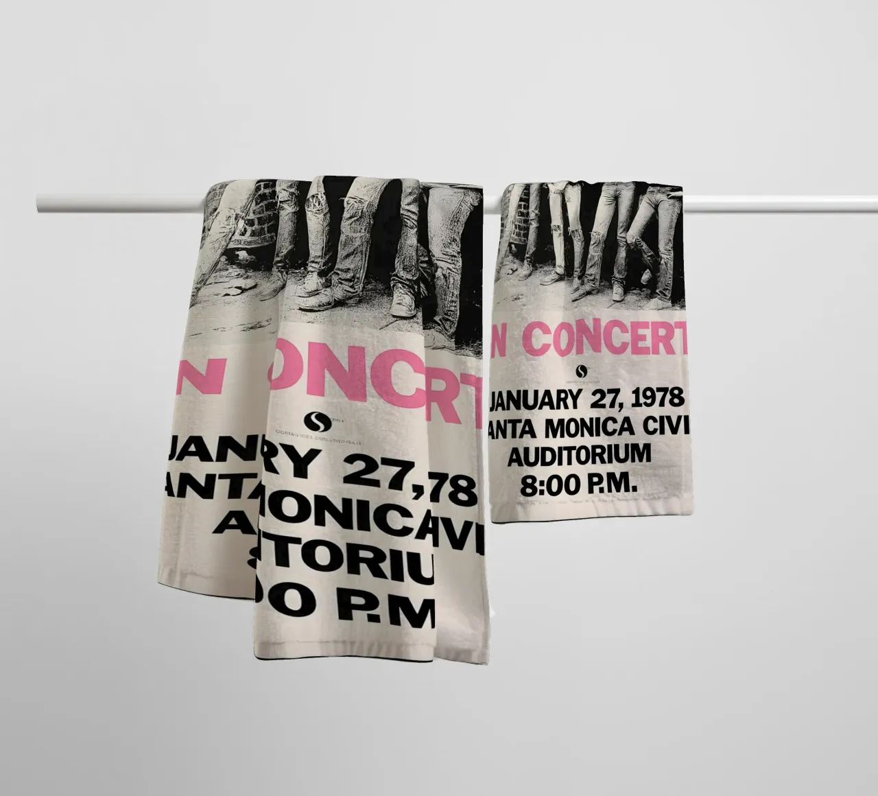 The Ramones Rocket to Russia Sire Records 1978 towel by DGUnder