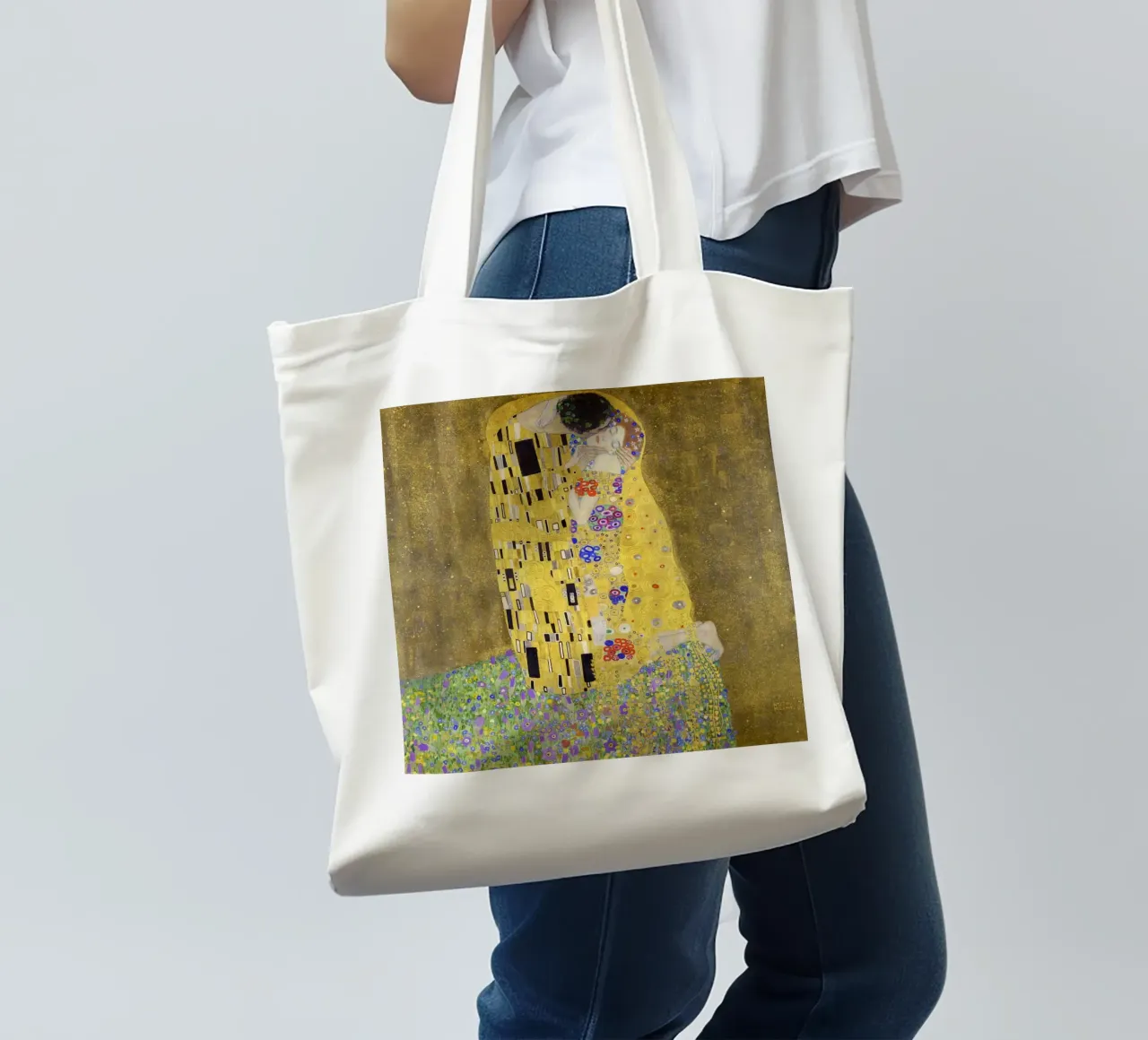 The Kiss (1907-1908) by Gustav Klimt tote bag by Gustav Klimt ART Prints