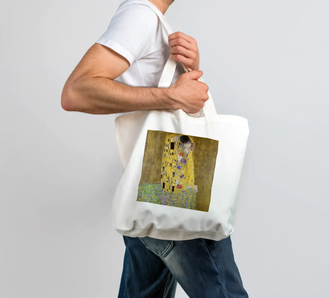 The Kiss (1907-1908) by Gustav Klimt tote bag by Gustav Klimt ART Prints