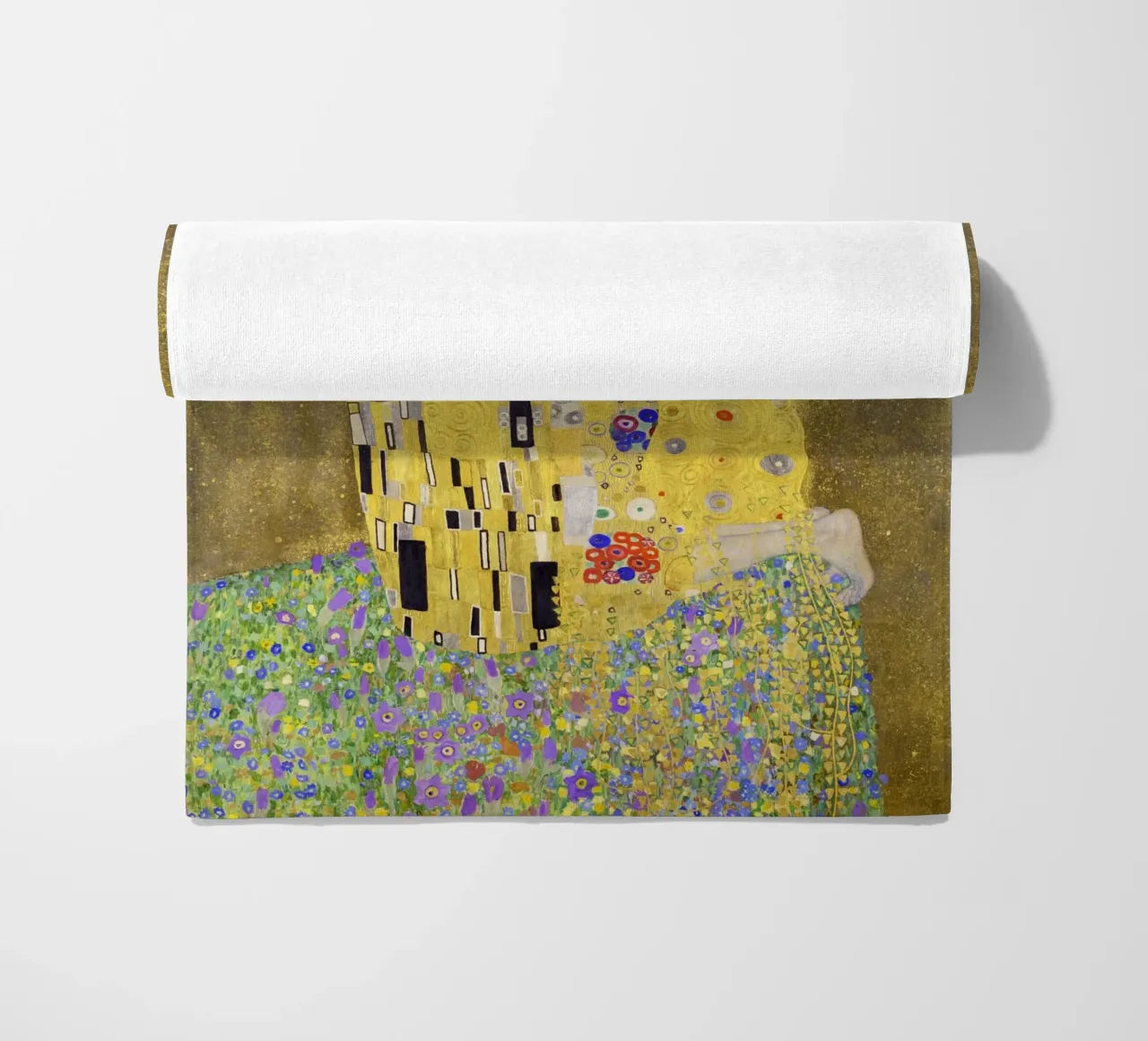 The Kiss (1907-1908) by Gustav Klimt beach towel by Gustav Klimt ART Prints