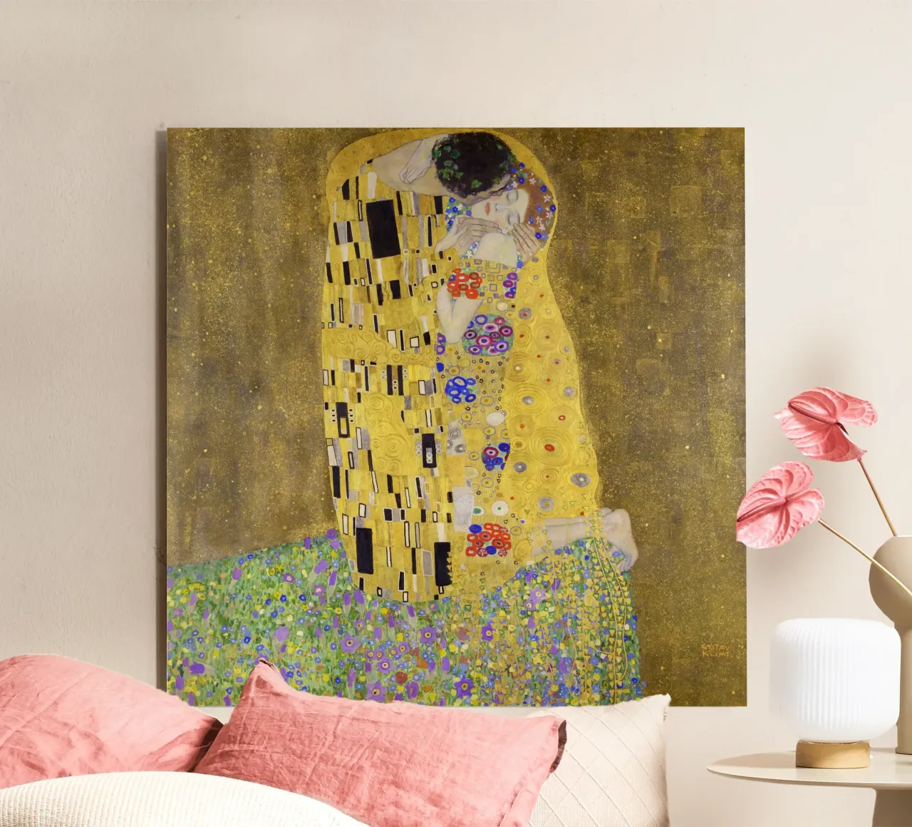 Il bacio (1907-1908) di Gustav Klimt alluminio dibond da Gustav Klimt ART Prints