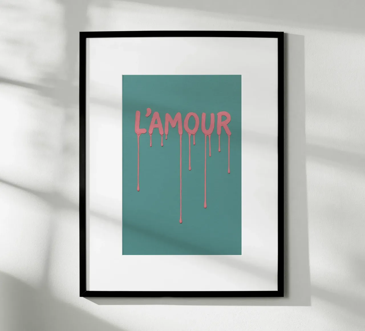 L'AMOUR poster con telaio in alluminio da IZZY BERLIN