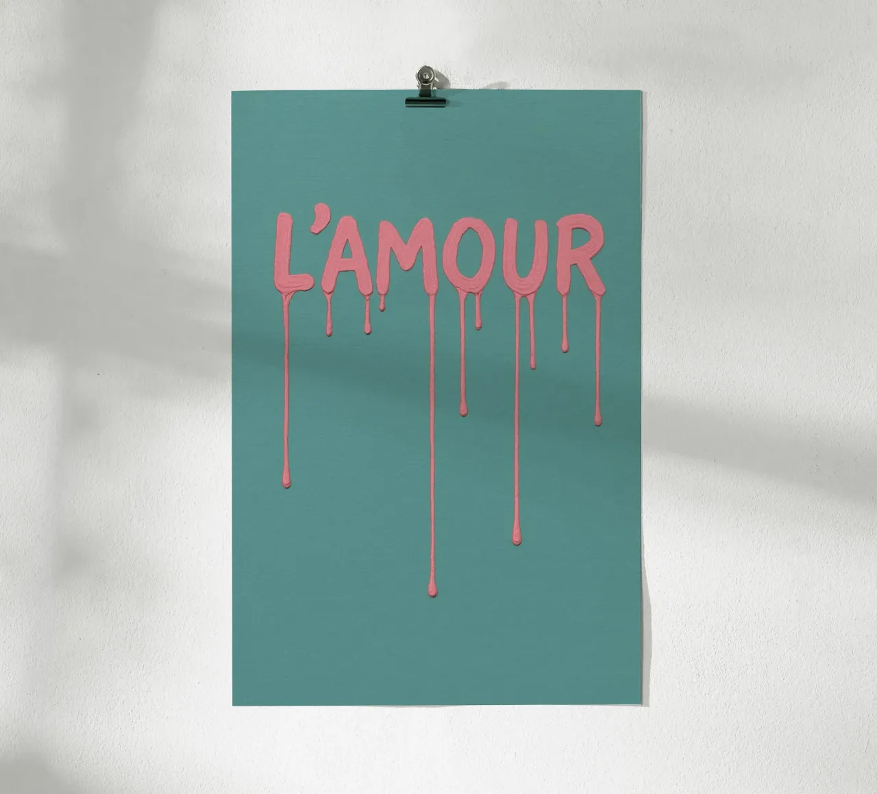 L'AMOUR poster con telaio in alluminio da IZZY BERLIN
