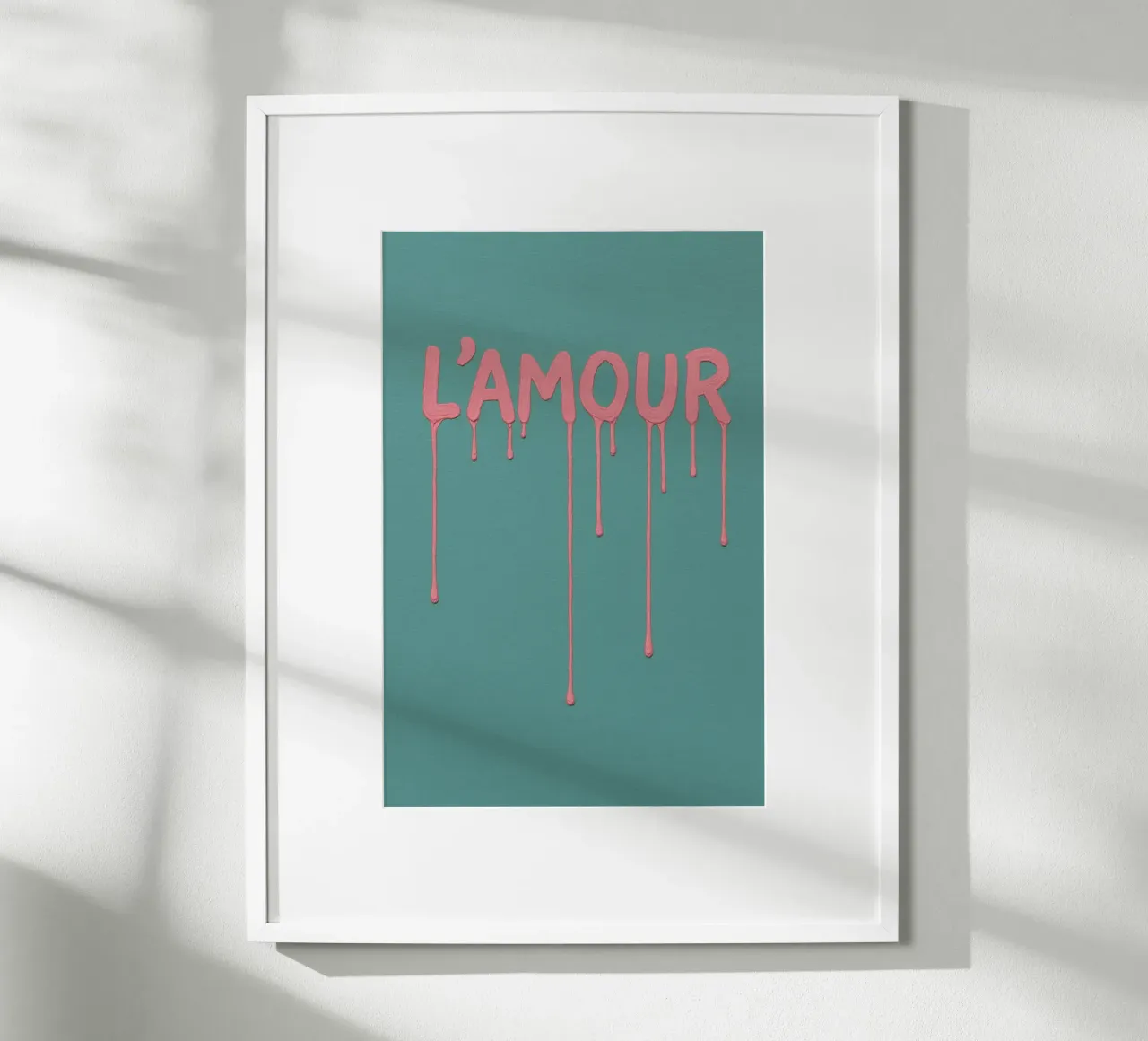 L'AMOUR poster con telaio in alluminio da IZZY BERLIN