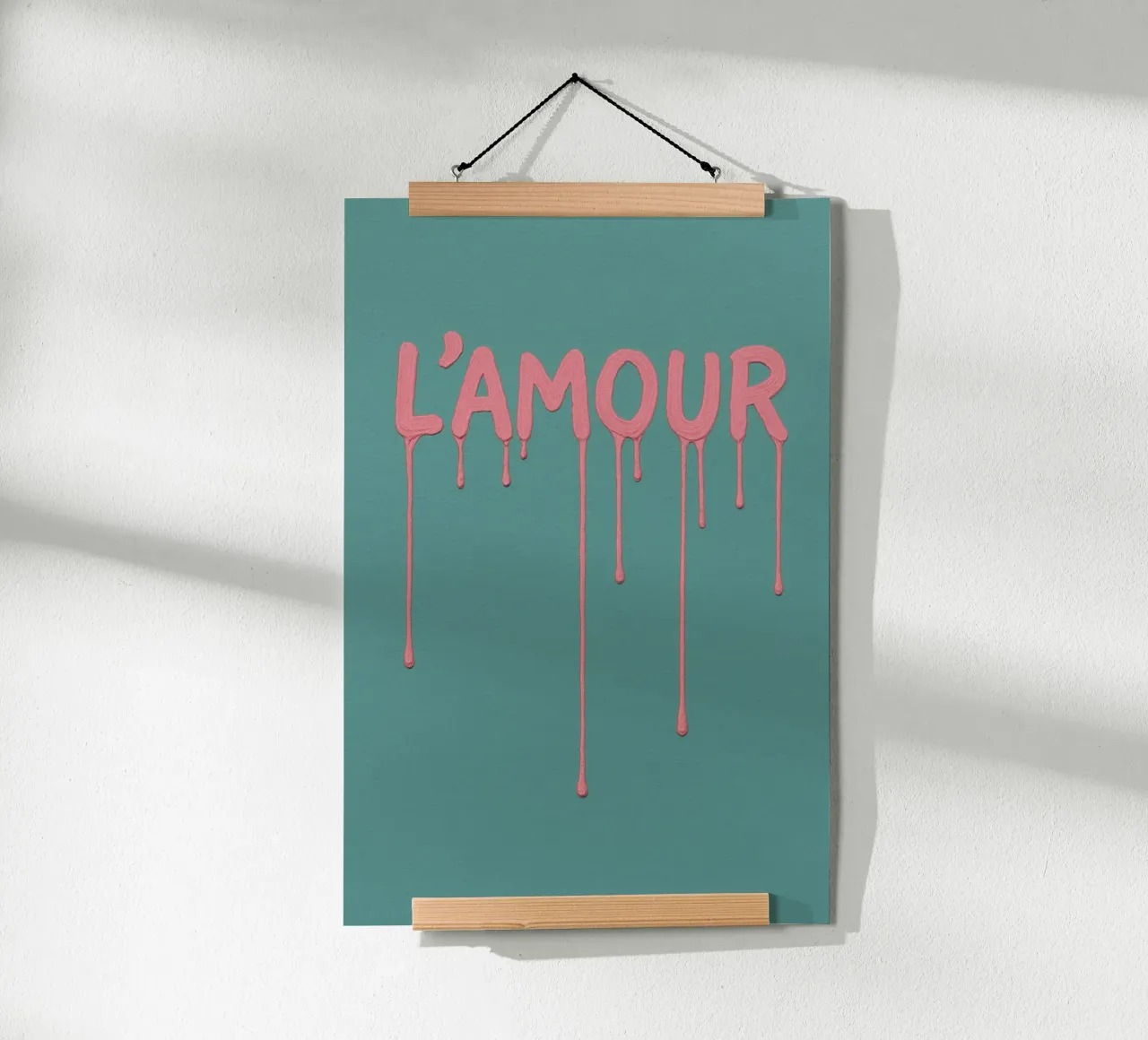 L'AMOUR poster con telaio in alluminio da IZZY BERLIN