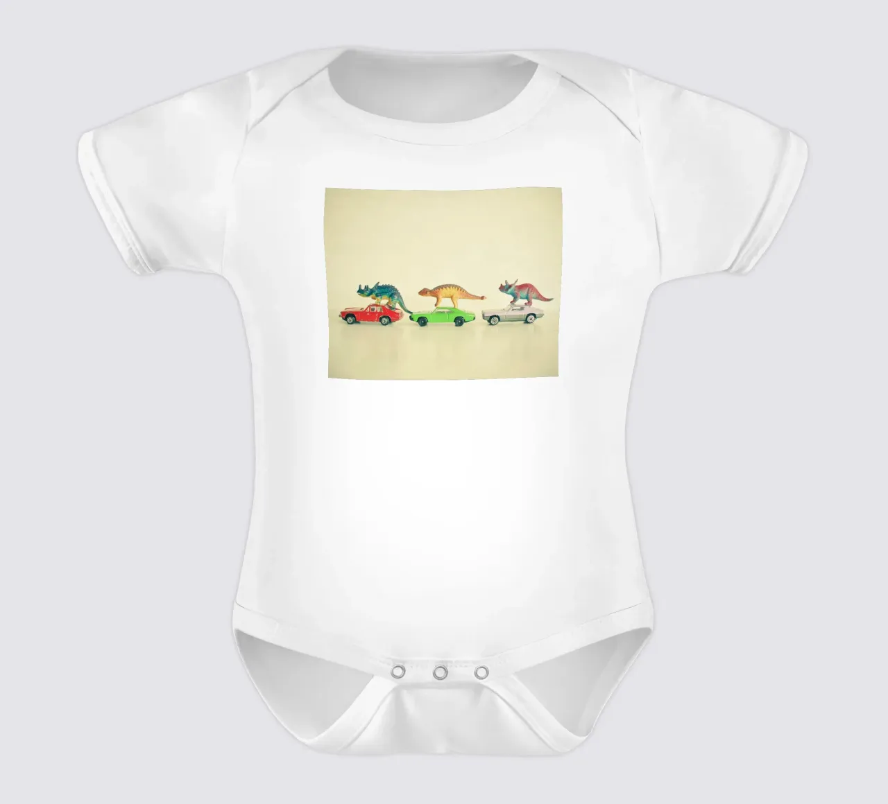 I dinosauri cavalcano le auto body neonato maniche corte da Cassia Beck Photography